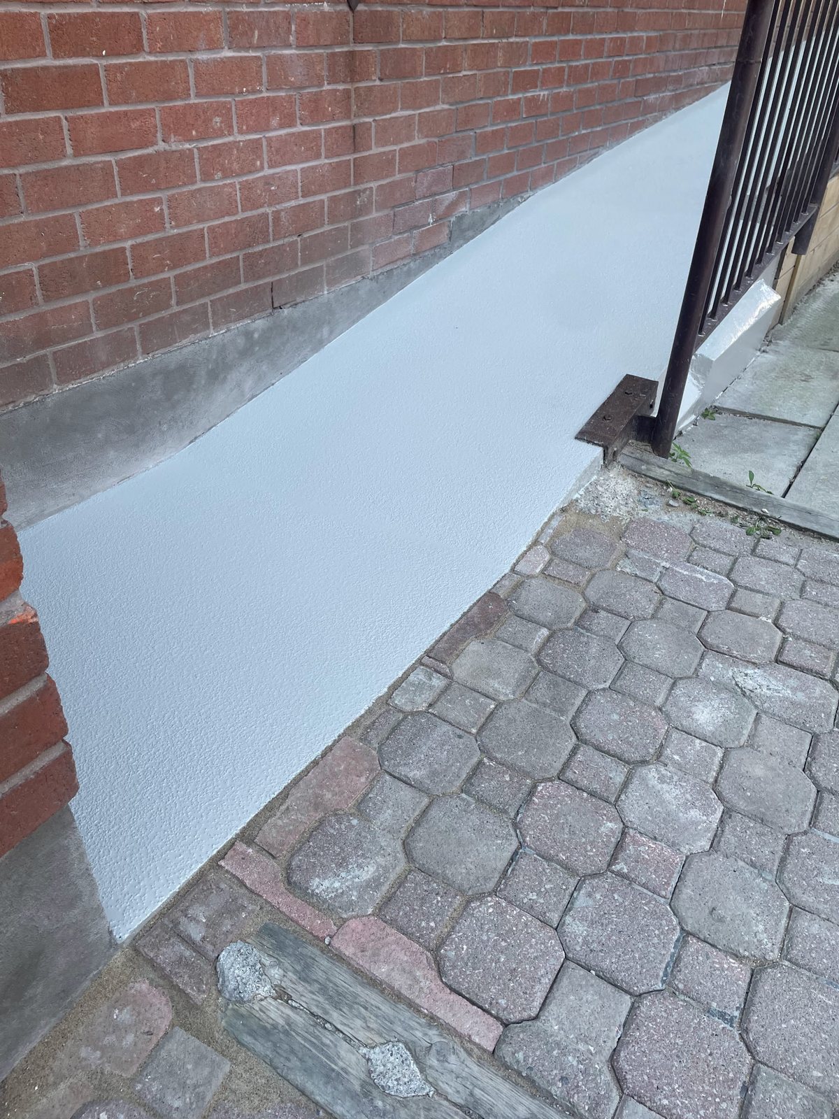 A commercial concrete apron renewed and finished