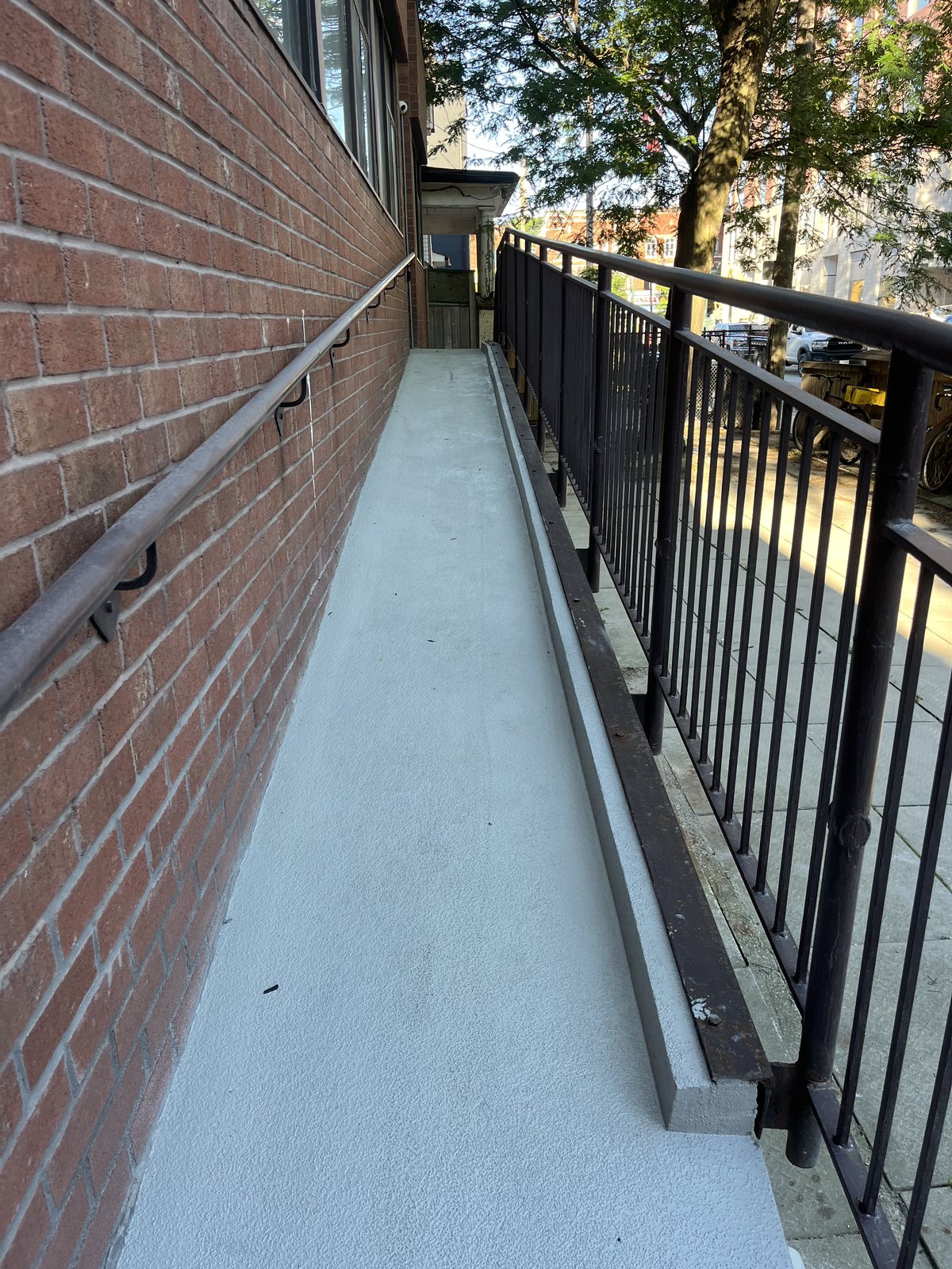 A Toronto entrance walkway finished in a waterproof traffic coating